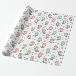 Cute Cartoon Mermaid Pattern Wrapping Paper