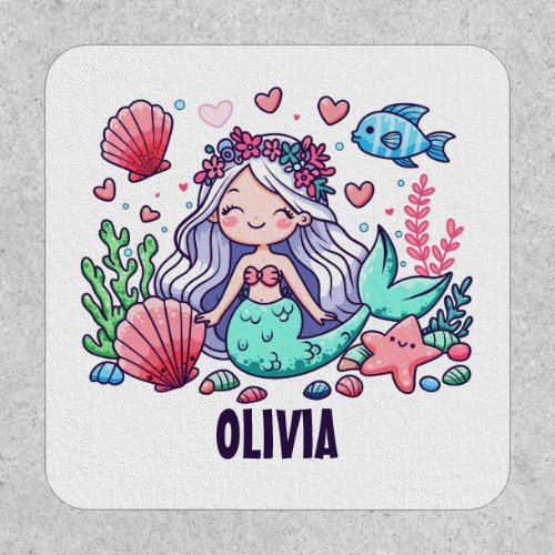 Cute Cartoon Mermaid Personalized  Patch