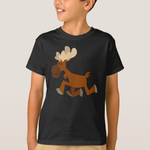 Cute Cartoon Merry Moose Children T_Shirt