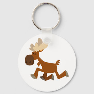Cute Cartoon Merry Moose Keychain