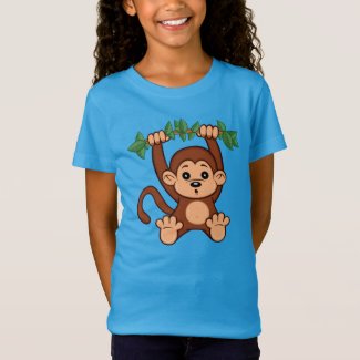 Cute Cartoon Monkey Kid's T-Shirt