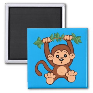 Cute Cartoon Monkey Magnet
