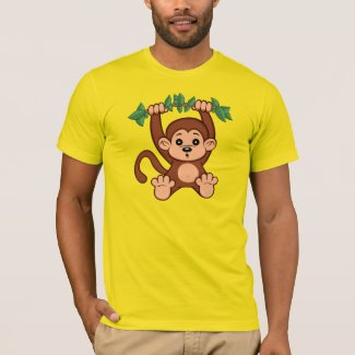 Cute Cartoon Monkey Men's T-Shirt