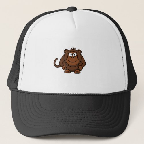 Cute Cartoon Monkey Template Trucker Hat