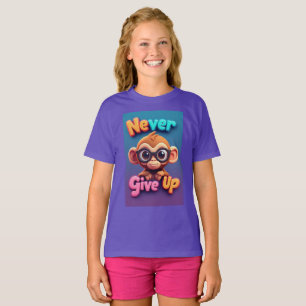 Cute Cartoon Monkey With Glasses T-Shirt