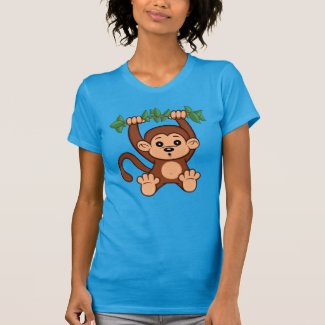Cute Cartoon Monkey Women's T-Shirt