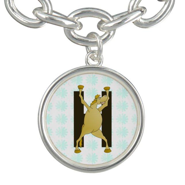 Cute Cartoon Monogram Pony H Bracelet (Design)