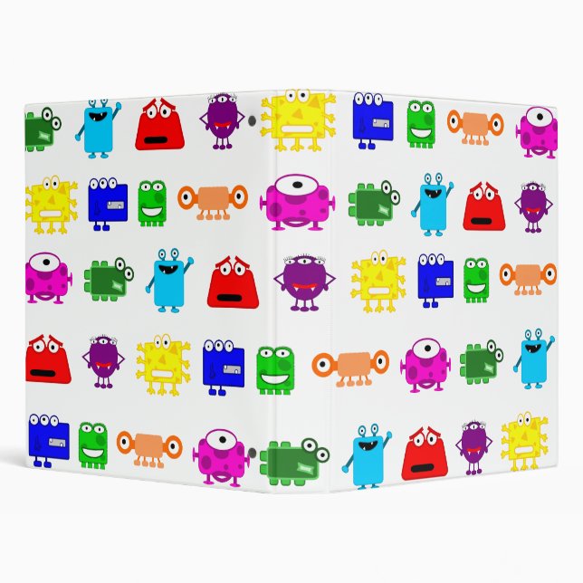 Cute Cartoon Monsters Binder (Background)