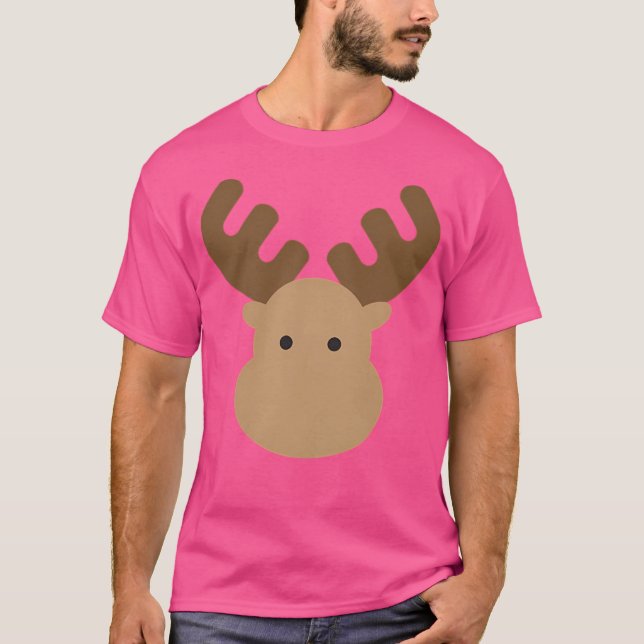 Cute Cartoon Moose T-Shirt (Front)