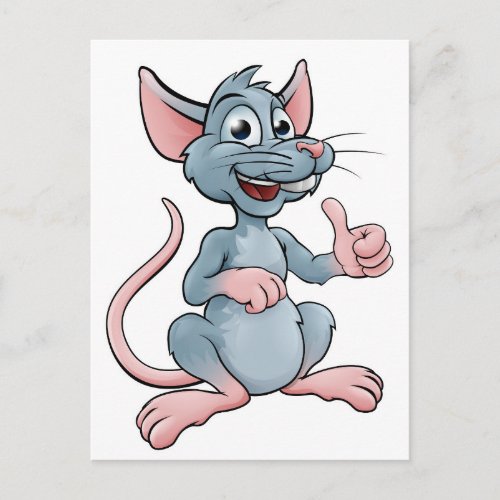Cute Cartoon Mouse or Rat Postcard