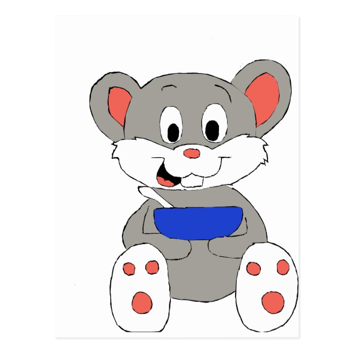 Cute Cartoon Mouse Post Cards