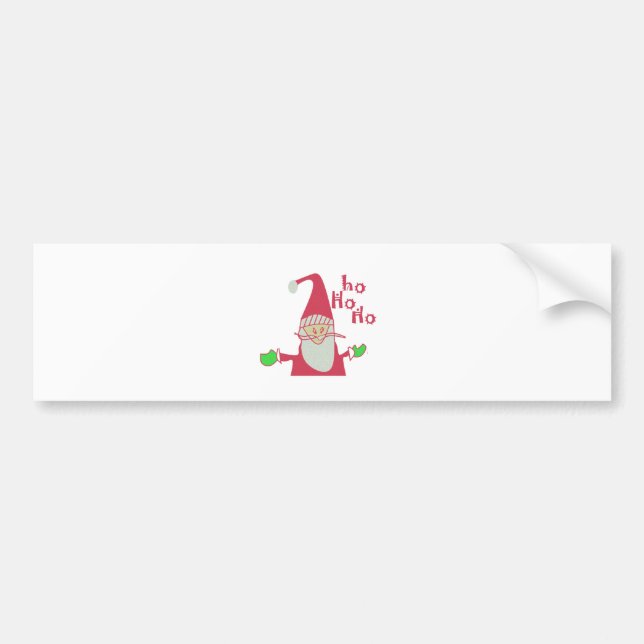 Cute Cartoon Mouse Santa Collection. Bumper Sticker (Front)