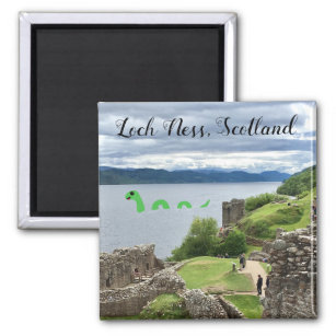 Cute Cartoon Nessie Loch Ness Monster, Scotland Magnet