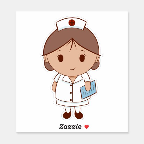 Cute Cartoon Nurse Sticker