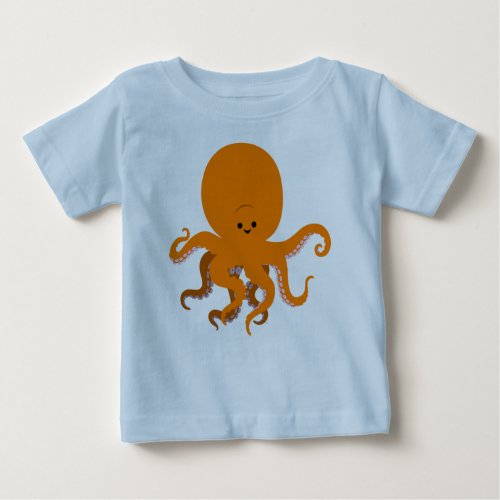 Cute Cartoon Octopus Baby T_Shirt