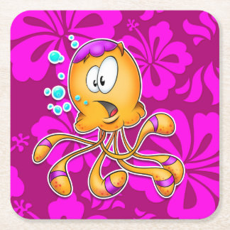 Cute cartoon octopus coaster