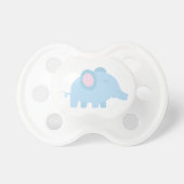 Cute cartoon of baby blue elephant pacifier (Front)