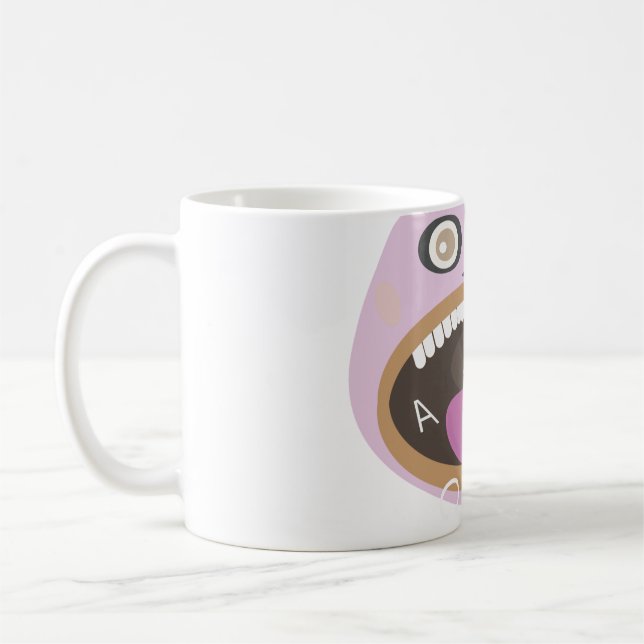 cute cartoon open mouth mug (Left)