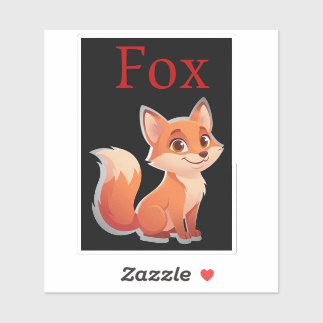 Cute Cartoon Orange FoxBring a touch of wilderness Sticker (Sheet)