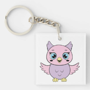 Cute cartoon owl keychain