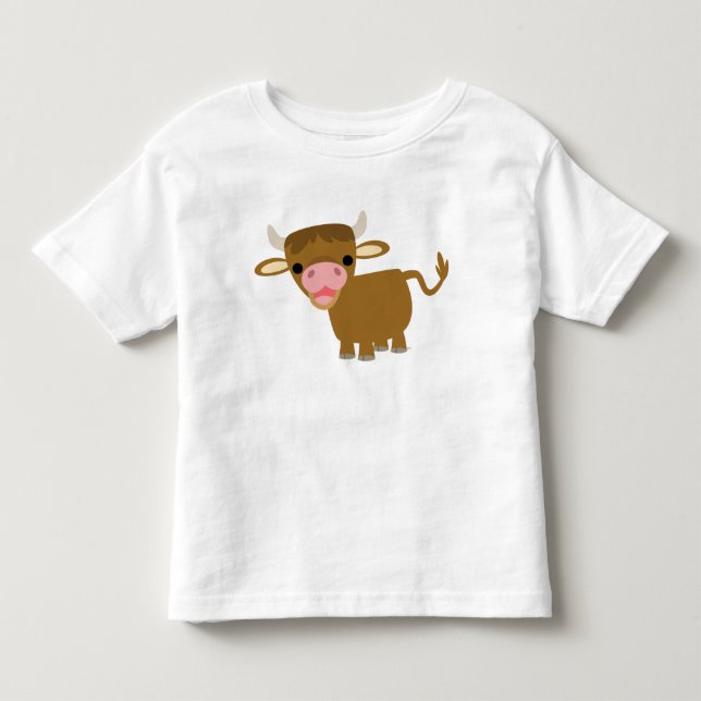 Cute Cartoon Ox  children T-shirt (Front)