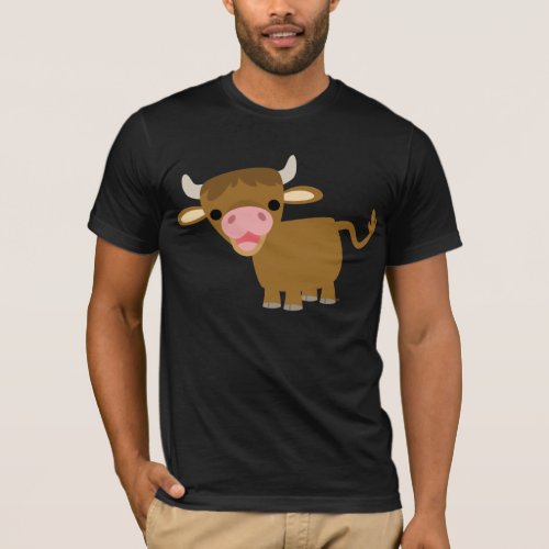 Cute Cartoon Ox T_shirt