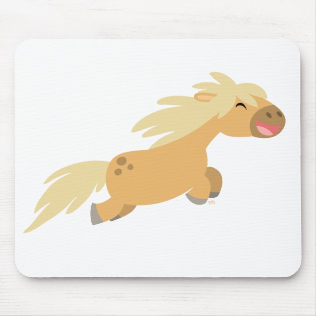 Cute Cartoon Palomino Pony mousepad (Front)