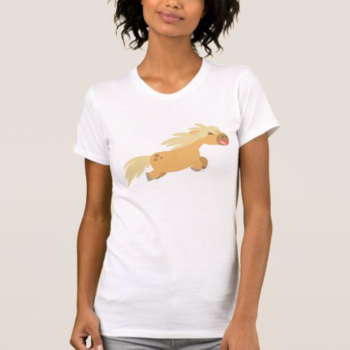 Cute Cartoon Palomino Pony Women T_shirt