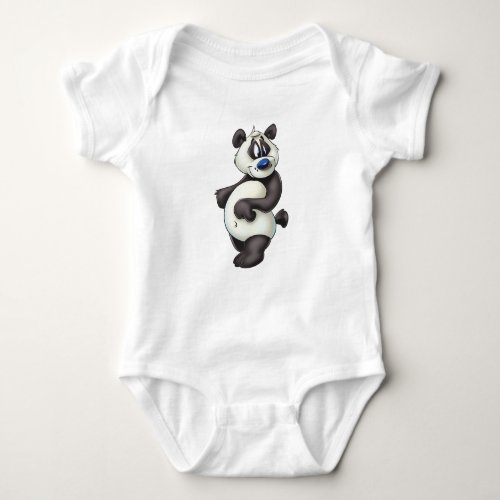 Cute cartoon panda bear baby bodysuit