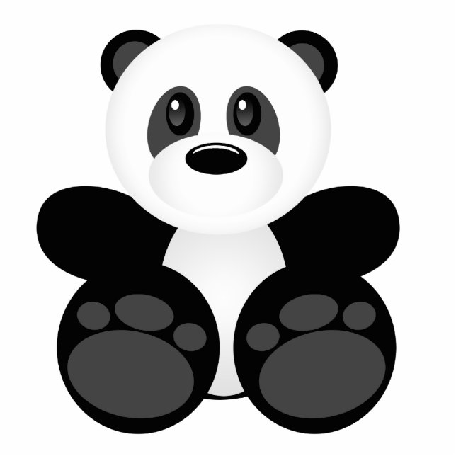 Cute Cartoon Panda Bear Statuette (Front)
