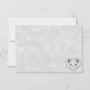 Cute Cartoon Panda Bear Watercolor Custom Blank Note Card
