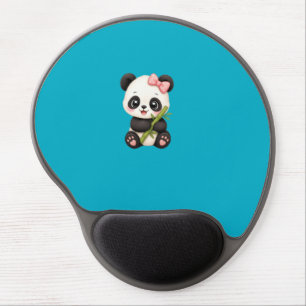 Cute Cartoon Panda Blue Gel Mouse Pad Ergonomic