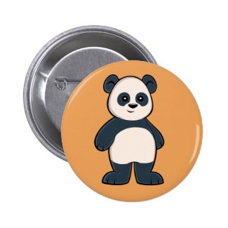 Cute Cartoon Panda Button