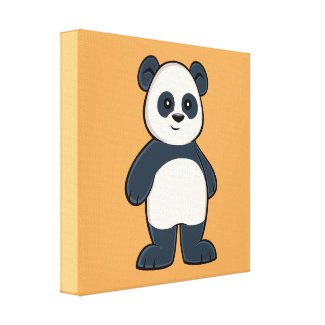 Cute Cartoon Panda Canvas Print