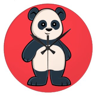Cute Cartoon Panda Clock