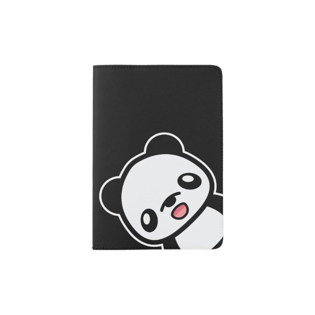 Cute Cartoon Panda Passport Holder (Front)