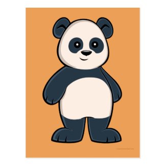 Cute Cartoon Panda Postcard