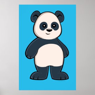 Cute Cartoon Panda Poster