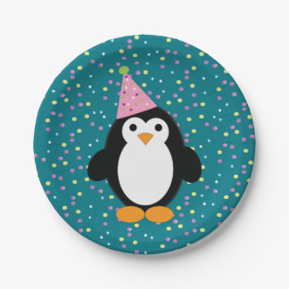 Cute Cartoon Party Penguin Paper Plates