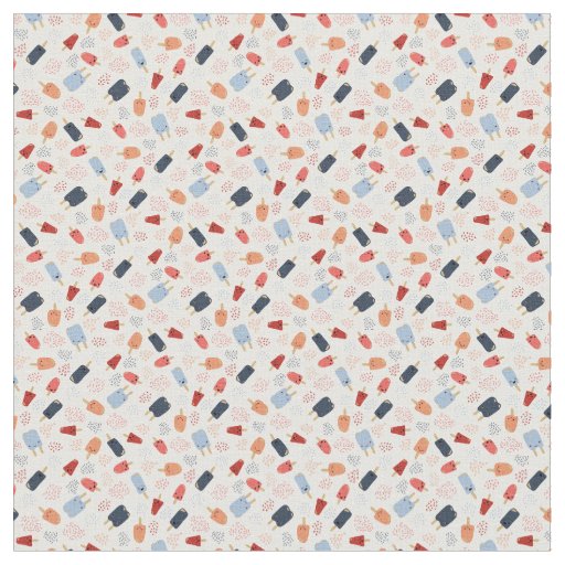 Cute Cartoon Party Popsicles and Confetti Fabric