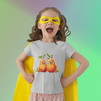 Cute Cartoon Pears - Cute Pears with Smiling Faces T-Shirt