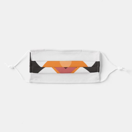 Cute Cartoon Penguin Animal Character Adult Cloth Face Mask (Front, Folded)