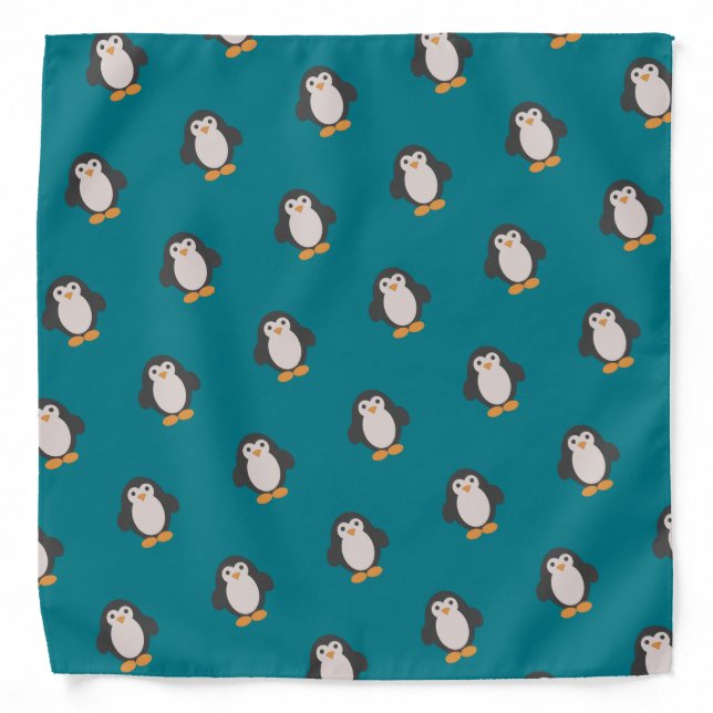 Cute Cartoon Penguin Bandana (Front)