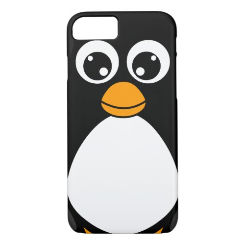 Cute Cartoon Penguin Black and White iPhone 87 Case