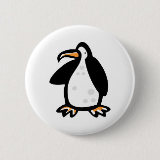 cute cartoon penguin button