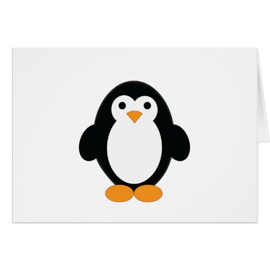 Cute Cartoon Penguin Cards (Front Horizontal)