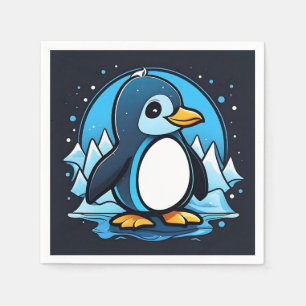 Cute Cartoon Penguin Cold Napkins