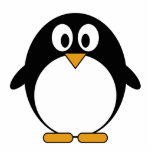 Cute Cartoon Penguin Cutout<br><div class="desc">A funny,  litle penguin that would make a perfect decoration for a theme room.</div>