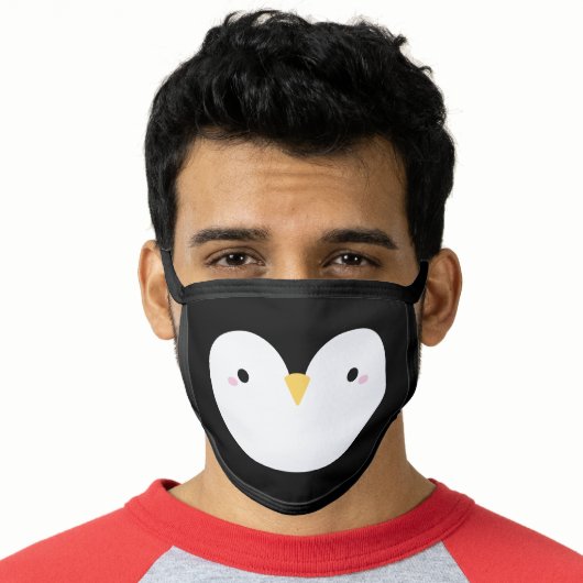 Cute Cartoon Penguin Face Face Mask (Worn Him)