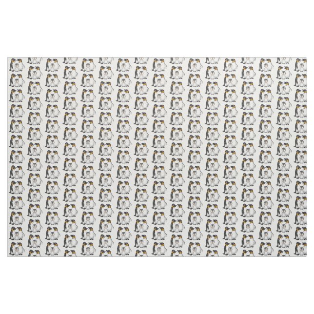 Cute Cartoon Penguin Family Fabric (Yard)
